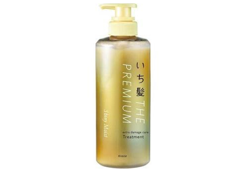  KRACIE Ichikami The Premium Shiny Moist Treatment Восстанавливающий и увлажняющий бальзам-ополаскиватель для волос, с глубоким ароматом цветущей вишни, помпа 480г., фото 1 