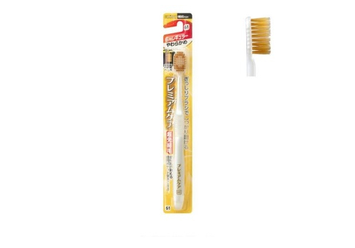  EBISU Regular Super Soft Широкая 6-рядная зубная щётка с головкой овальной формы, двухуровневой комбинированной щетиной и сверхтонкими кончиками щетинок, 1 шт, мягкая, фото 1 