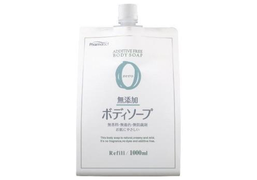  KUMANO YUSHI Pharmaact Additive-free Жидкое мыло для тела без добавок, для чувствительной кожи, сменная упаковка с крышкой 1000мл., фото 1 