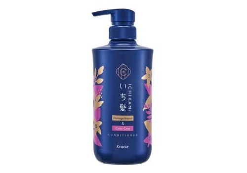 KRACIE Ichikami Damage Repair & Color Care Кондиционер для восстановления повреждений и ухода за цветом волос, с ароматом цветков лимона и цветущей вишни, помпа 480мл., фото 1 