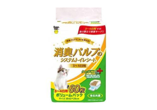  Super Cat Пеленки для системного туалета Deo-Toilet 3-4 дневные антибактериальные 60шт, фото 1 