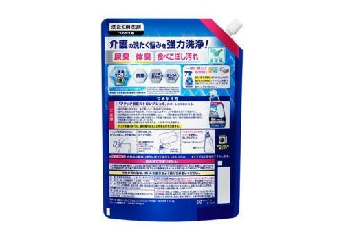  KAO Attack Deodorizing Strong Жидкое средство для стирки с усиленным дезодорирующим эффектом, с ароматом свежей травы, сменная упаковка с крышкой 1150г., фото 2 