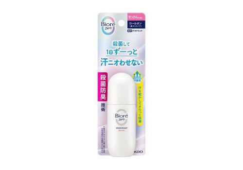  KAO Biore Zero Deodorant Soap Дезодорант-антиперспирант с антибактериальным эффектом, роликовый, с ароматом мыла, 40мл., фото 1 