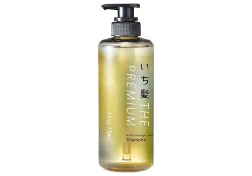  KRACIE Ichikami The Premium Shiny Moist Shampoo Восстанавливающий и увлажняющий шампунь для волос, с глубоким ароматом цветущей вишни, помпа 480мл., фото 1 