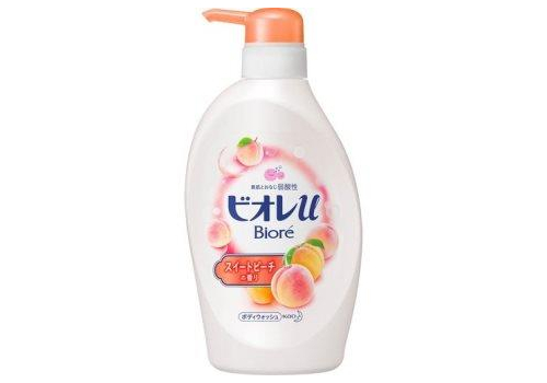  KAO Biore U Sweet Peach Нежное жидкое мыло для тела "Персиковый Соблазн", со сладким ароматом персика, диспенсер 480мл., фото 2 