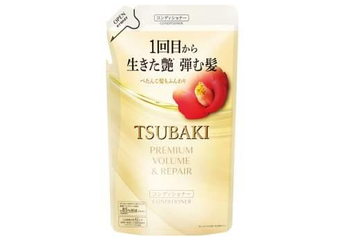  SHISEIDO Tsubaki Premium Volume & Repair Кондиционер для восстановления и придания объема волосам, с маслом камелии, с ароматом камелии и цветов, сменная упаковка 300мл., фото 2 