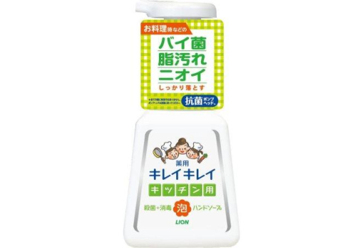  LION KireiKirei Kitchen Кухонное антибактериальное мыло-пенка для рук, с маслом цитрусовых, помпа, 230мл., фото 2 