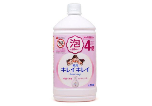  LION KireiKirei Citrus Fruity Мыло-пенка для рук с маслом лимона, с фруктово-цитрусовым ароматом, запасной флакон с крышкой 800мл., фото 2 