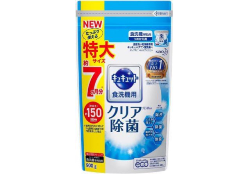  KAO Cucute For Dishwasher Citric Acid Effect Порошок для посудомоечных машин, с лимонной кислотой и ароматом грейпфрута, мягкая zip-упаковка, 900г., фото 2 