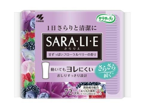  KOBAYASHI Sarasaty Sara･li･e Floral Berry Ежедневные гигиенические прокладки, с цветочно-ягодным ароматом, 72шт., фото 2 