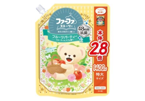  NS FAFA JAPAN FaFa Story Fruit Party Кондиционер для белья "Фруктовая Вечеринка", с антибактериальным эффектом и ароматом фруктов и восточных пряностей, бутылка с колпачком-дозатором, 1200мл, фото 2 