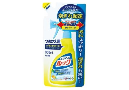  LION Look Spray For Bathroom Чистящее средство для ванной комнаты с ароматом апельсина, сменная упаковка, 350мл., фото 2 