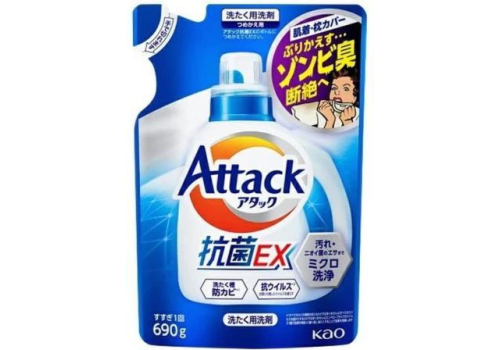  KAO Cредство для стирки белья Attack EX запаска 690г, фото 1 