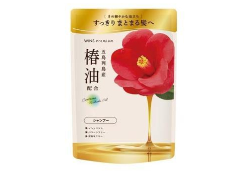  ND Восстанавливающий шампунь "Wins Premium Tsubaki Oil Shampoo" с маслом Камелии 370 г, мягкая упаковка, фото 1 