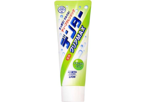  LION Зубная паста "Dentor Clear MAX Natural Mint" для защиты от кариеса с микропудрой, натуральная мята 140 г, туба, фото 1 