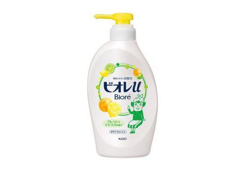 KAO Biore U Fresh Citrus Жидкое мыло для тела "Бодрящий Цитрус", с освежающим цитрусовым ароматом, диспенсер 480мл., фото 1 