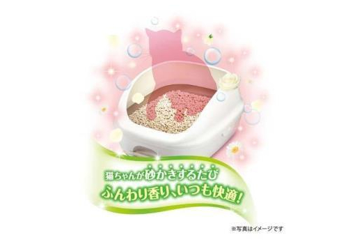  Unicharm Наполнитель цеолитовый для системных туалетов Deo-Toilet Nyantomo аромат цветов крупные гранулы, 3,8 л, фото 4 