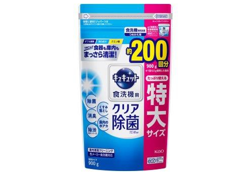  KAO Cucute For Dishwasher Citric Acid Effect Порошок для посудомоечных машин, с лимонной кислотой и ароматом грейпфрута, мягкая zip-упаковка, 900г., фото 1 