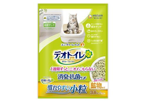  Unicharm Наполнитель цеолитовый для системных туалетов Deo-Toilet Nyantomo мелкие гранулы 3,8л, фото 1 