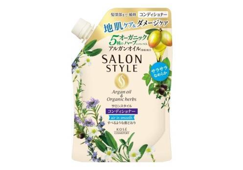KOSE Salon Style Air in Smooth Кондиционер для волос разглаживающий, с органическими маслами, с ароматом цветов и трав, мягкая упаковка, 360мл., фото 1   KOSE Salon Style Air in Smooth Кондиционер для волос разглаживающий, с органическими маслами, с ароматом цветов и трав, мягкая упаковка, 360мл., фото 1