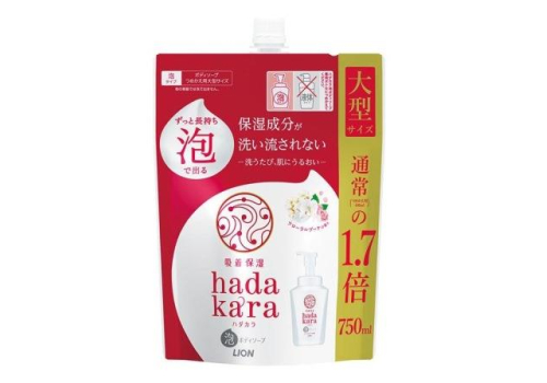 LION Мыло-пенка для тела Hadakara  с ароматом букета цветов 750 мл, фото 1   LION Мыло-пенка для тела Hadakara  с ароматом букета цветов 750 мл, фото 1