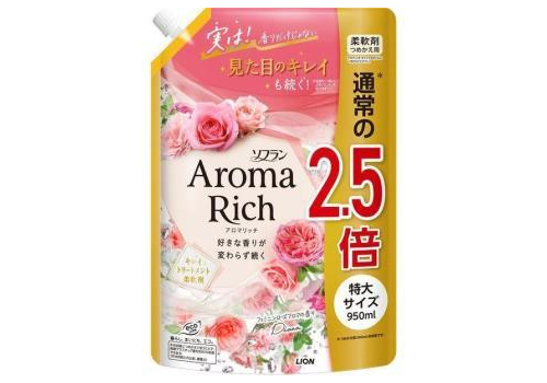 LION Кондиционер-ополаскиватель Aroma Rich Diana для белья 950мл, фото 1   LION Кондиционер-ополаскиватель Aroma Rich Diana для белья 950мл, фото 1
