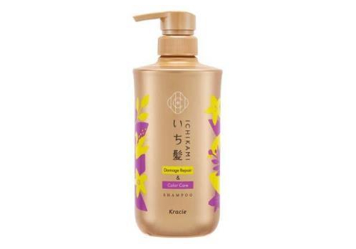 KRACIE Ichikami Damage Repair & Color Care Шампунь для восстановления повреждений и ухода за цветом волос, с ароматом цветков лимона и цветущей вишни, помпа 480мл., фото 1   KRACIE Ichikami Damage Repair & Color Care Шампунь для восстановления повреждений и ухода за цветом волос, с ароматом цветков лимона и цветущей вишни, помпа 480мл., фото 1