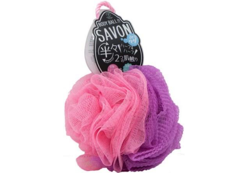 Мочалка для тела в форме шара 2-х сторонняя: мягкая/жесткая розовая Yokozuna 11см, фото 1   Мочалка для тела в форме шара 2-х сторонняя: мягкая/жесткая розовая Yokozuna 11см, фото 1