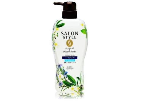 KOSE Шампунь "Salon Style" для ухода за кожей головы и восстановления структуры волос с аргановым маслом и растительными экстрактами «Объём и гладкость» 500 мл, фото 1   KOSE Шампунь "Salon Style" для ухода за кожей головы и восстановления структуры волос с аргановым маслом и растительными экстрактами «Объём и гладкость» 500 мл, фото 1