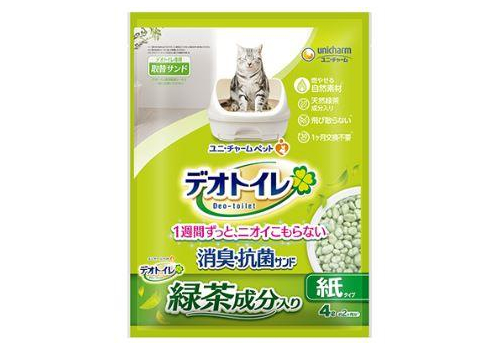 Unicharm Наполнитель бумажный для системных туалетов Deo-Toilet Nyantomo зеленый чай крупные гранулы 4 л, фото 1   Unicharm Наполнитель бумажный для системных туалетов Deo-Toilet Nyantomo зеленый чай крупные гранулы 4 л, фото 1