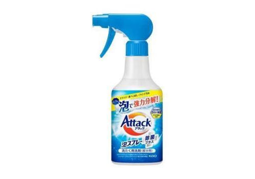KAO Attack Sanitizing Plus Foam Spray Спрей-пятновыводитель для обработки пятен перед стиркой, с антибактериальным эффектом, спрей, 300мл., фото 1   KAO Attack Sanitizing Plus Foam Spray Спрей-пятновыводитель для обработки пятен перед стиркой, с антибактериальным эффектом, спрей, 300мл., фото 1