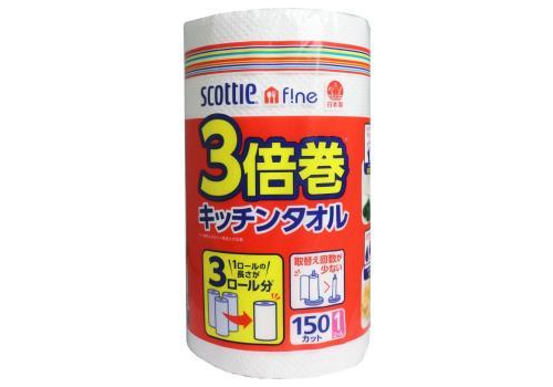  NP Кухонные полотенца бумажные повышенной плотности Crecia "Scottie f!ne" 150 листов в рулоне, фото 1 