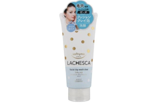  KOSE Softymo Lachesca Clay Wash Clear Очищающая пенка для умывания, с глиной и древесным углём, 130г., фото 1 
