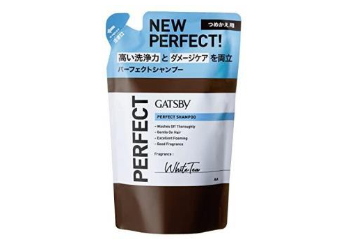 MANDOM Шампунь для мужчин Gatsby Perfect Shampoo для двойной очистки кожи головы и удаления укладочных средств аромат белого чая 300 мл, фото 1 