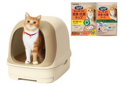  ST Туалет Nyantomo для кошек системный закрытый светлый, фото 2 