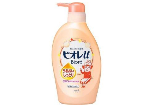  KAO Гель для душа для всей семьи Biore U Япония детский с нежным цветочно-фруктовым ароматом 480 мл, фото 1 