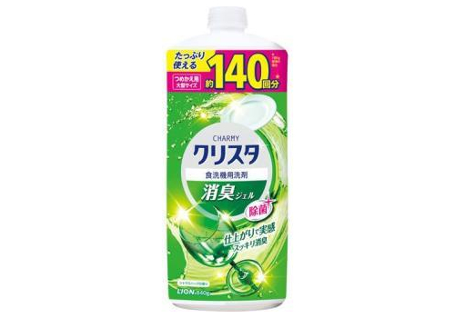  LION Гель для посудомоечных машин Charmy Cristal с мятно-цитрусовым ароматом сменный блок 840гр, фото 1 