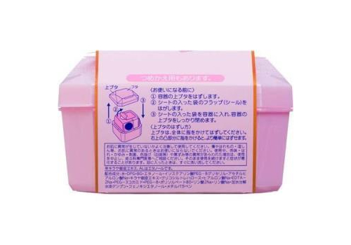  KOSE Влажные салфетки "Softymo" для снятия макияжа увлажняющие с W-гиалуроновой кислотой 52 шт., пластиковый бокс, фото 2 