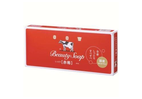  COW Red Box Молочное увлажняющее туалетное мыло с ароматом розы, 6шт. по 90г., фото 1 