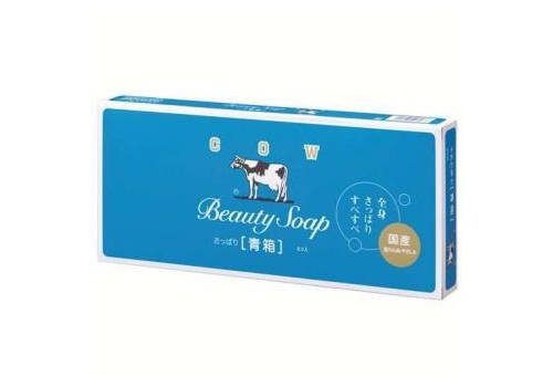  COW Blue Box Молочное освежающее туалетное мыло с ароматом жасмина, 6шт. по 85г., фото 1 