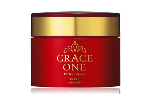  KOSE Grace One Perfect Cream Омолаживающий и питательный крем для ухода за зрелой кожей лица, с нежным ароматом прованской розы, 100г., фото 1 