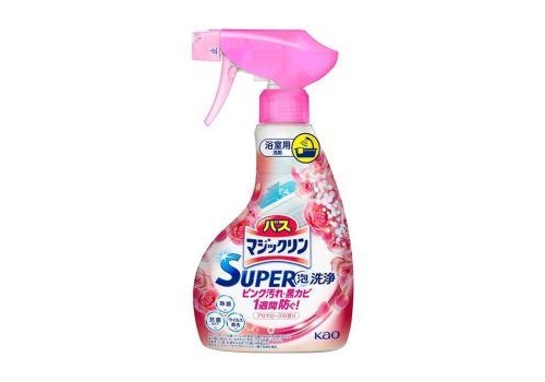 KAO Чистящее средство для ванной комнаты Bath Magiclean Super Foam Cleaner с антибактериальным эффектом аромат роз 350мл., фото 1 