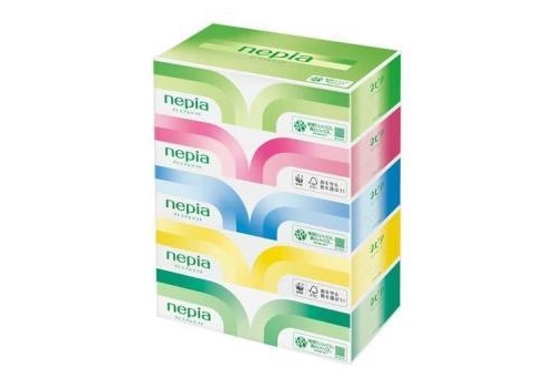  NEPIA Салфетки бумажные двухслойные Japan Premium Soft Tissue 5 x 180шт, фото 1 