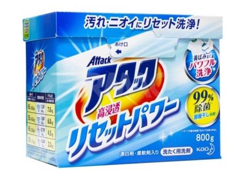  KAO Стиральный порошок Attack Penetration Reset Power высокого проникновения 800гр, фото 1 