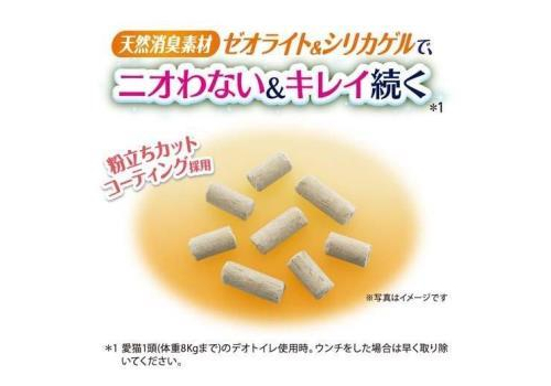  Unicharm Наполнитель цеолитовый для системных туалетов Deo-Toilet Nyantomo крупные гранулы 4 л, фото 4 