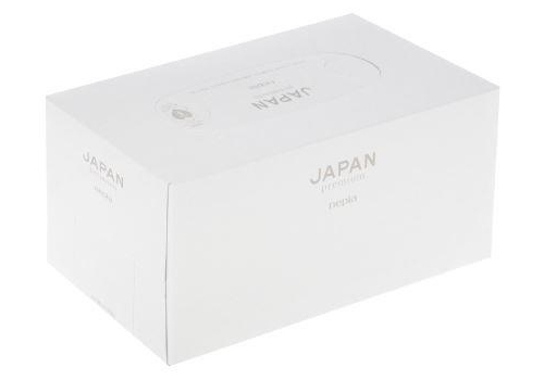  NEPIA Салфетки бумажные двухслойные Japan Premium БЕЛАЯ коробка 220шт, фото 1 