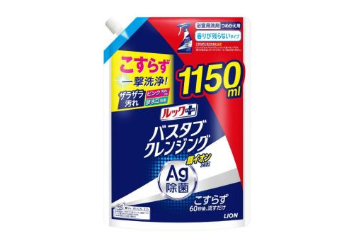  LION Чистящее средство для ванной комнаты "Look Plus" быстрого действия лёгкий аромат + ионы серебра 1150 мл, мягкая упаковка с крышкой, фото 1 