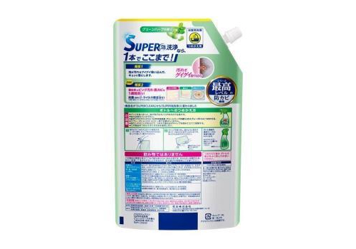  KAO Чистящее средство для ванной комнаты Magiclean Super Foam с антибактериальным эффектом аромат трав запаска 800мл., фото 2 