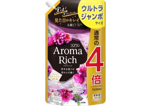  LION Кондиционер-ополаскиватель Aroma Rich Juliette для белья 1520мл, фото 1 