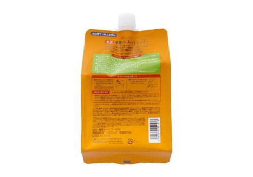  KUMANO YUSHI Шампунь-кондиционер для волос против перхоти и неприятного запаха, с экстрактом хурмы, сменная упаковка с крышкой 1000мл., фото 2 